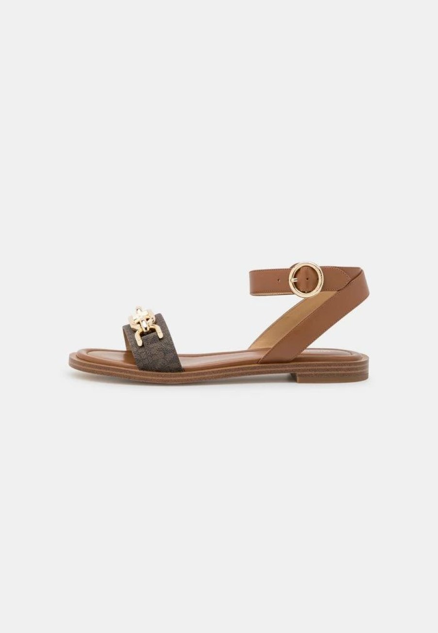 Online Michael Michael Kors Kailey Flat Sandals Brown/Luggage