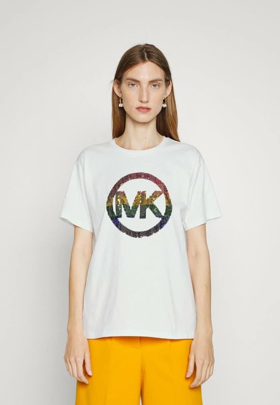 Online Michael Michael Kors Pride Rainbow Print T-Shirt White