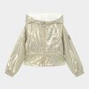 Online Michael Michael Kors Hooded Windbreaker Light Jacket Gold