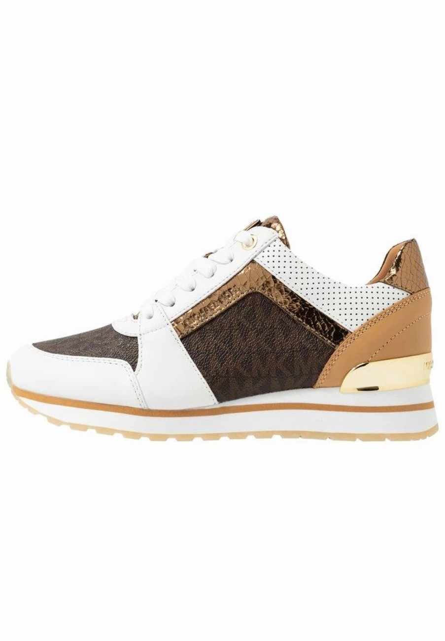 Clearance Michael Michael Kors Billie Trainer Trainers Optic White/Brown