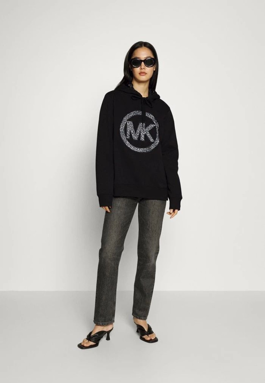 Online Michael Michael Kors Charm Hoodie Sweatshirt Black