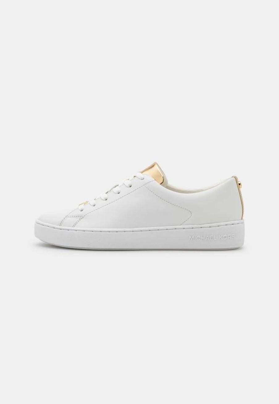 Best Michael Michael Kors Keaton Lace Up Trainers Pale Gold