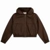 New Michael Michael Kors Hooded Windbreaker Light Jacket Brown