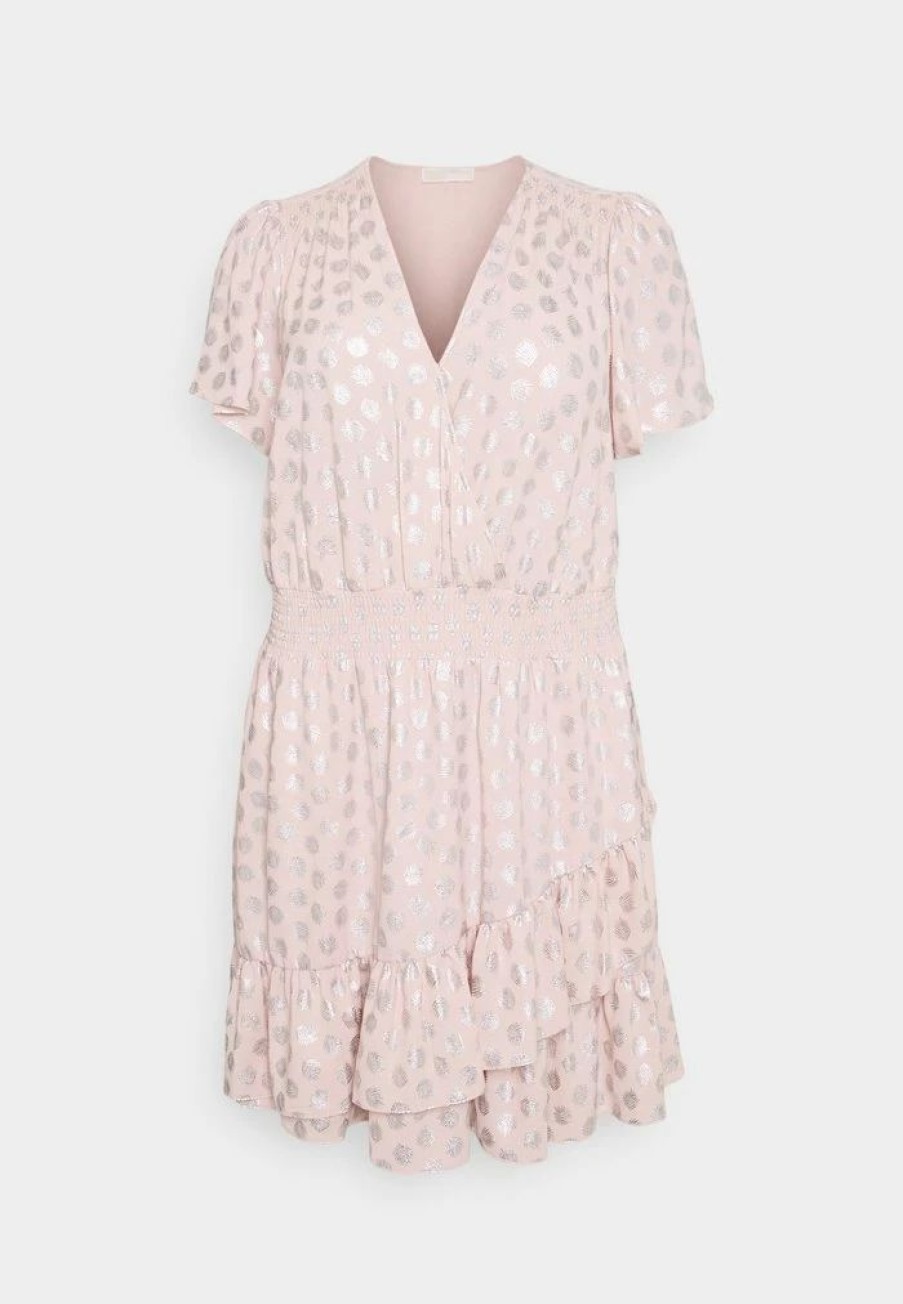 Online Michael Michael Kors Palm Julia Wrap Day Dress Rosewater