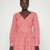 New Michael Michael Kors Palm Eyelet Day Dress Dusty Rose