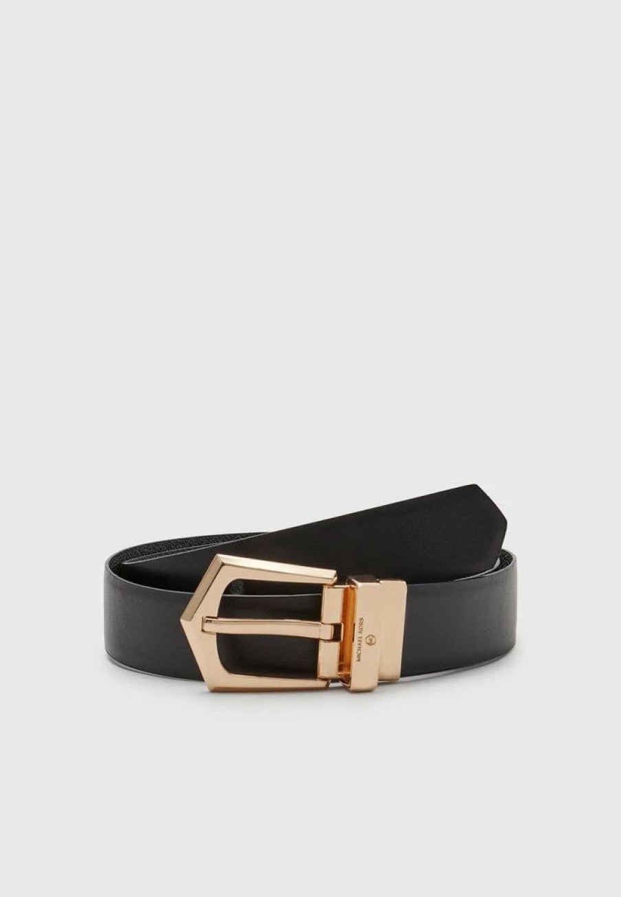 Online Michael Michael Kors Reversible Belt Belt Black/Gold-Coloured