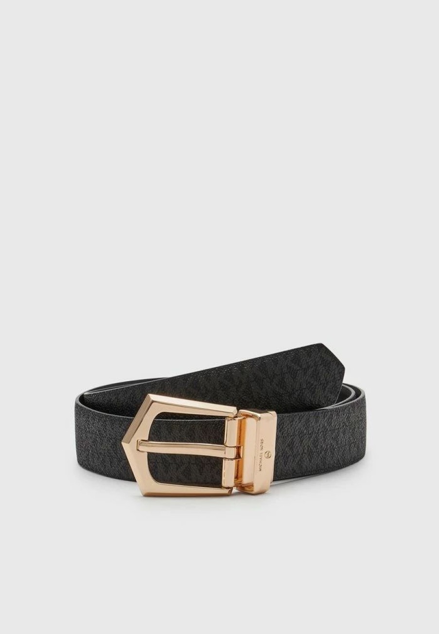 Online Michael Michael Kors Reversible Belt Belt Black/Gold-Coloured