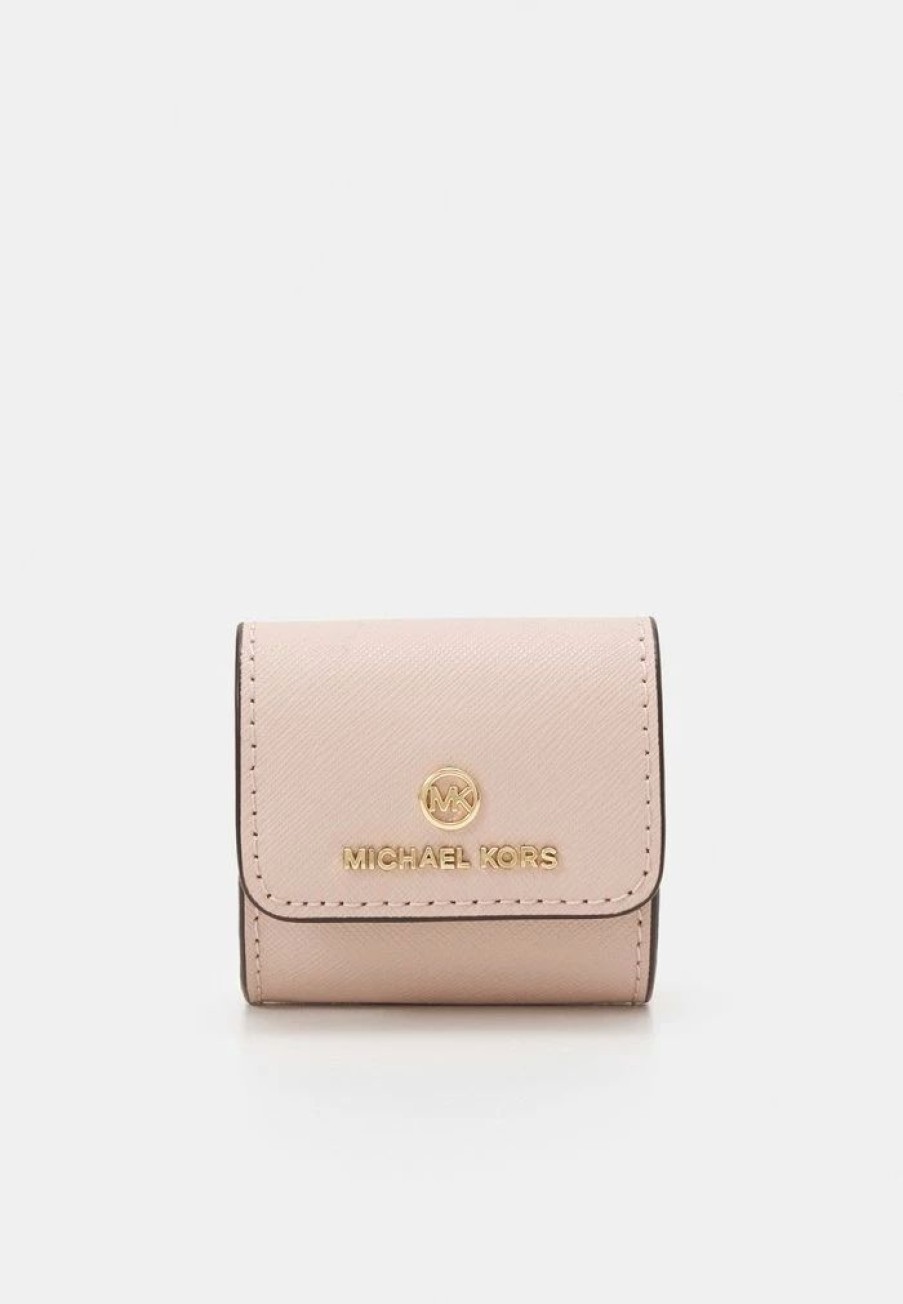 New Michael Michael Kors Travel Accessories Clipcase For Airpods Key Holder Soft Pink