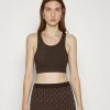 Hot Michael Michael Kors Mini Sports Bra Top Chocolate