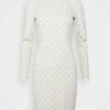 Hot Michael Michael Kors Mega Dot Mock Neck Dress Jumper Dress Bone