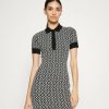 Wholesale Michael Michael Kors Eco Logo Tie Day Dress Black/Bone