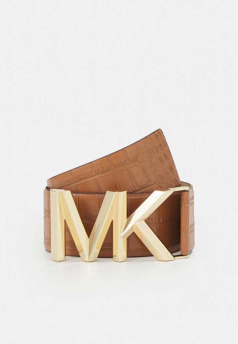 Clearance Michael Michael Kors Faceted Belt Belt Luggage