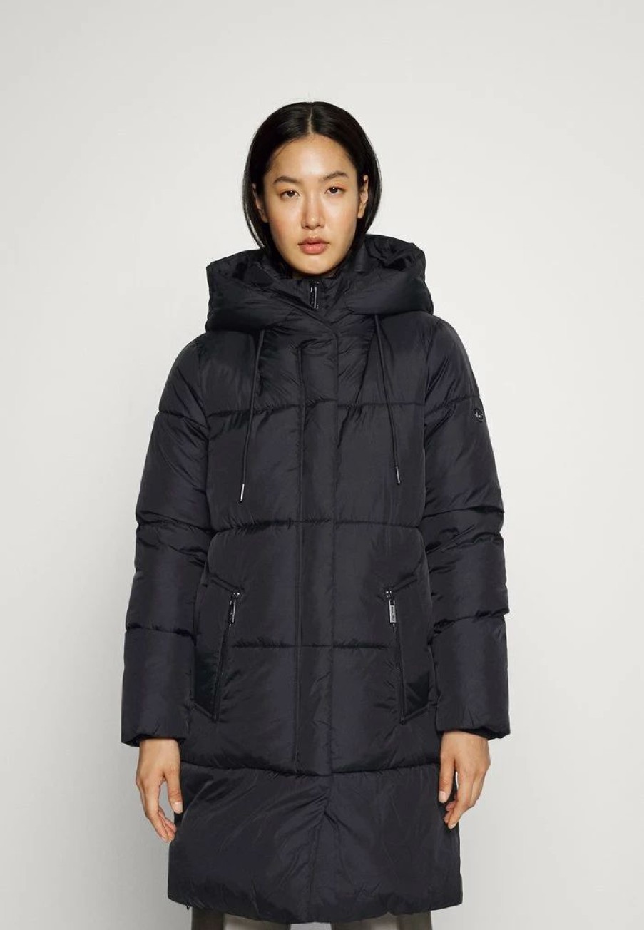 Online Michael Michael Kors 3/4 Length Puffer Winter Coat Black