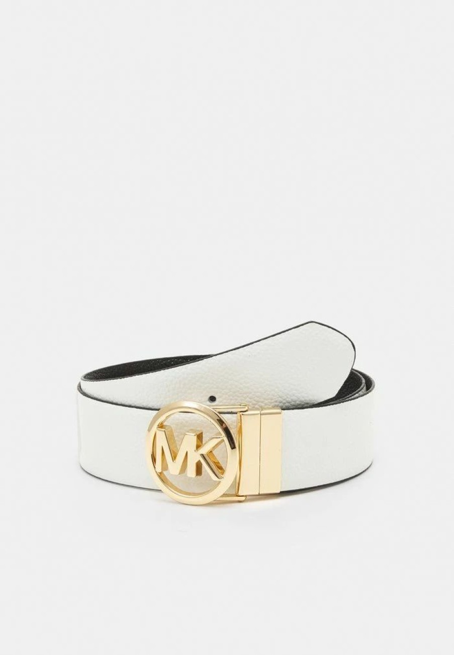 Online Michael Michael Kors Reversible Belt Belt Optic White/Black/Gold-Coloured