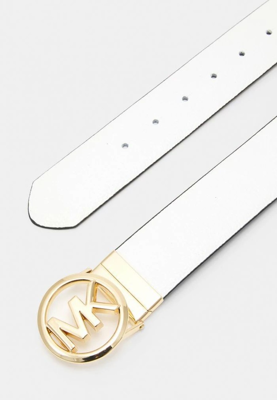 Online Michael Michael Kors Reversible Belt Belt Optic White/Black/Gold-Coloured