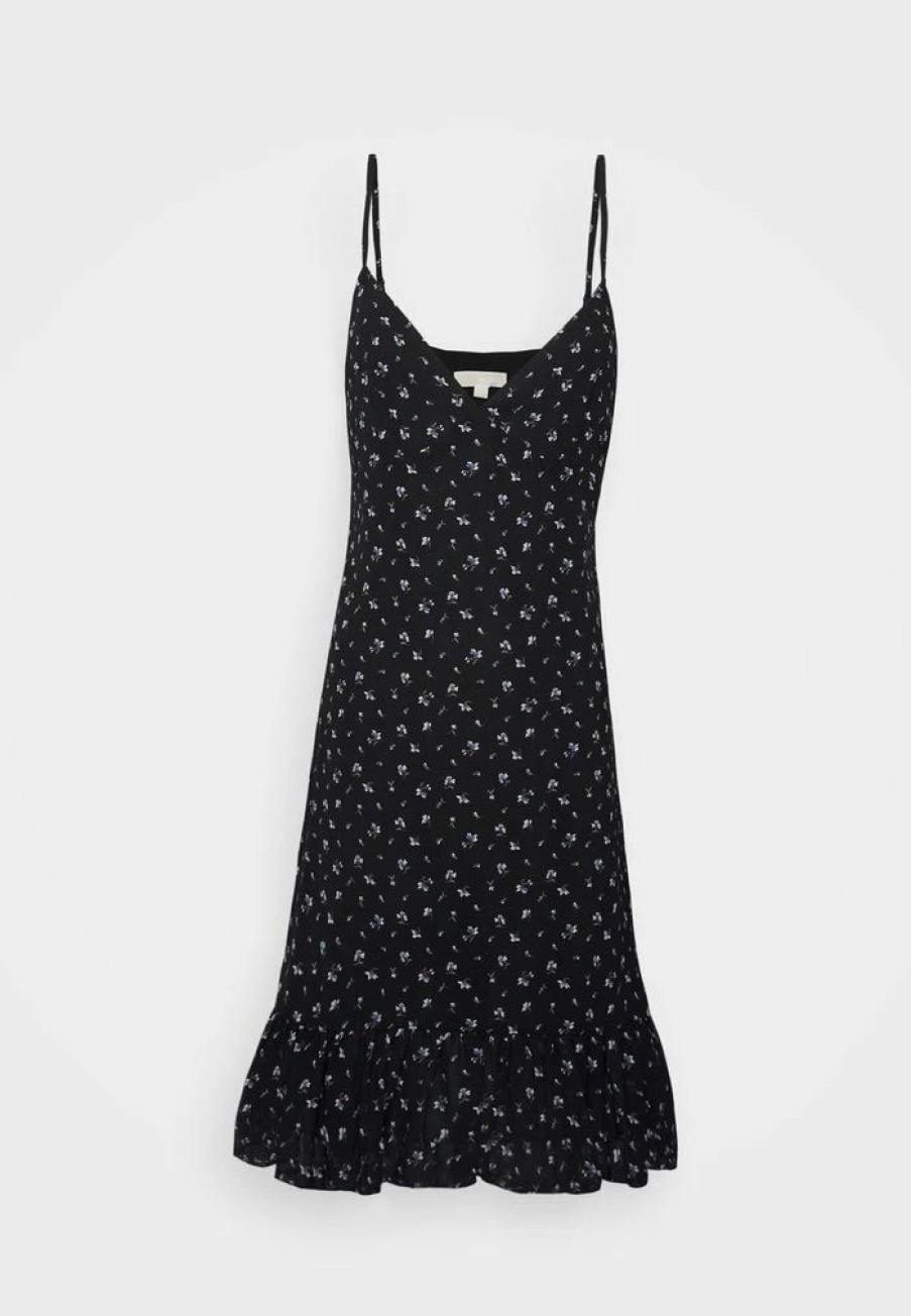 Online Michael Michael Kors Ditsy Slip Mini Day Dress Black