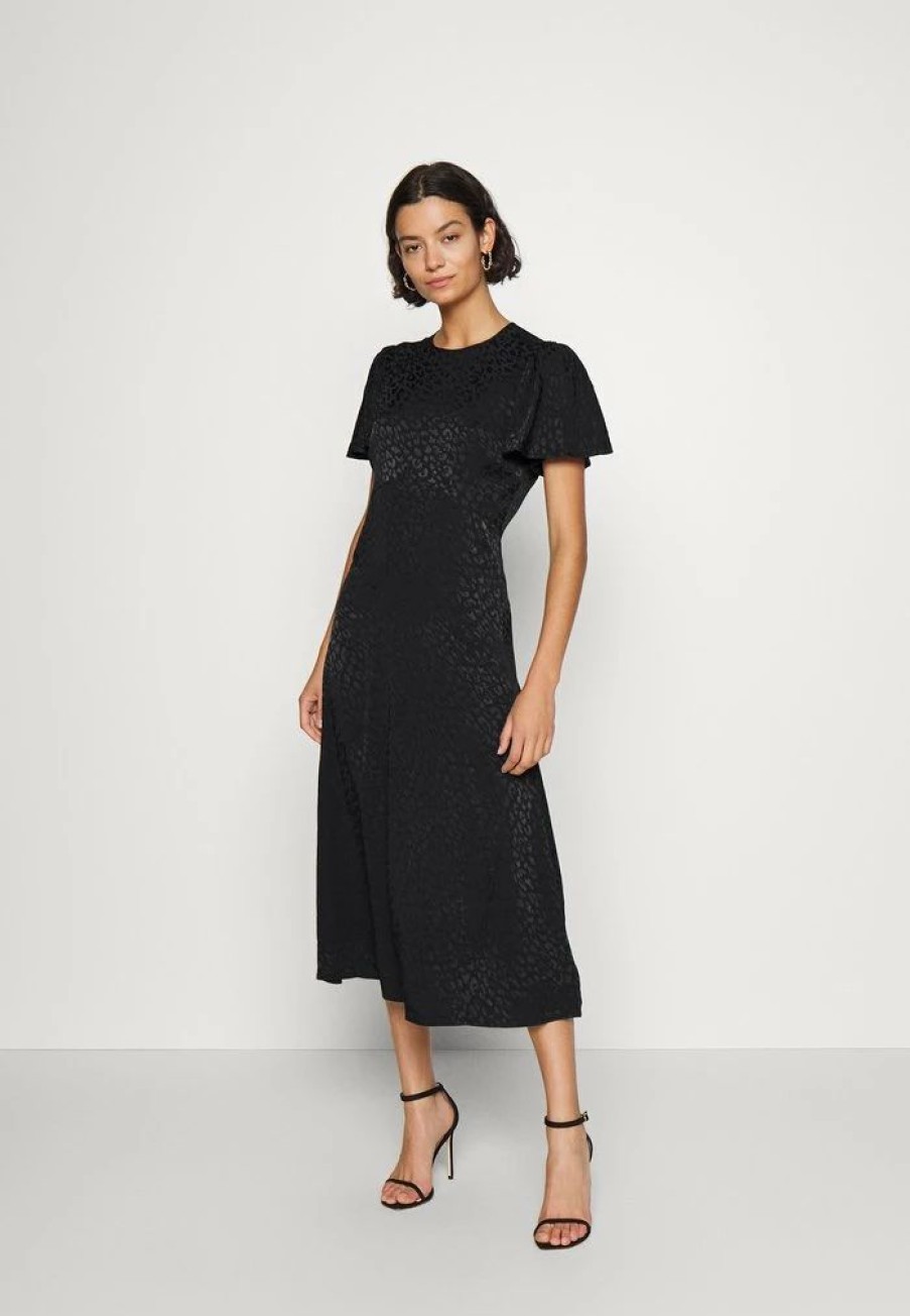 New Michael Michael Kors Midi Dress Day Dress Black