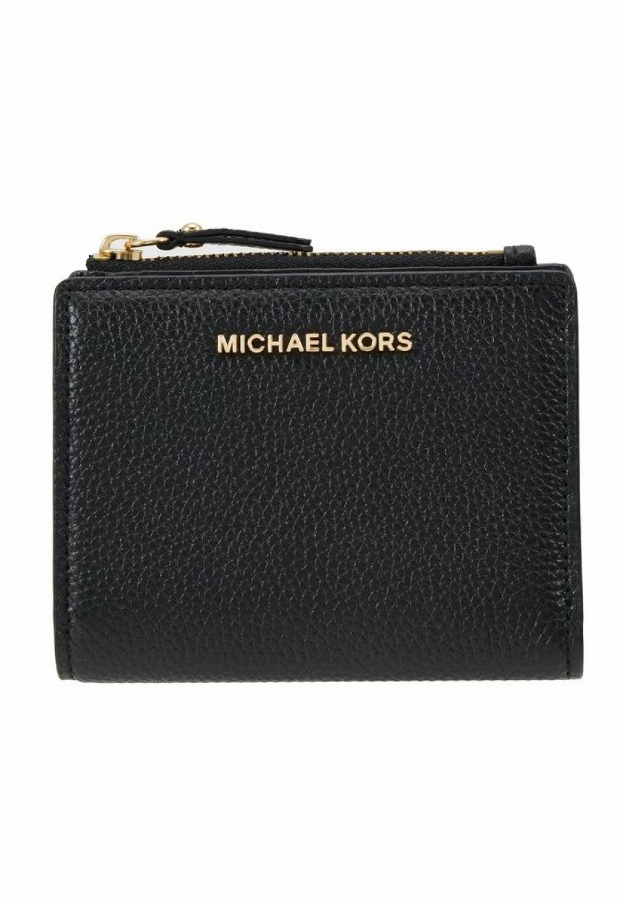 New Michael Michael Kors Jet Set Snap Billfold Small Wallet Black