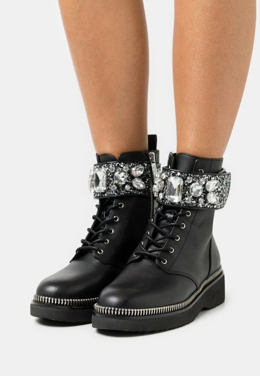 Wholesale Michael Michael Kors Haskell Boot Lace-Up Ankle Boots Black