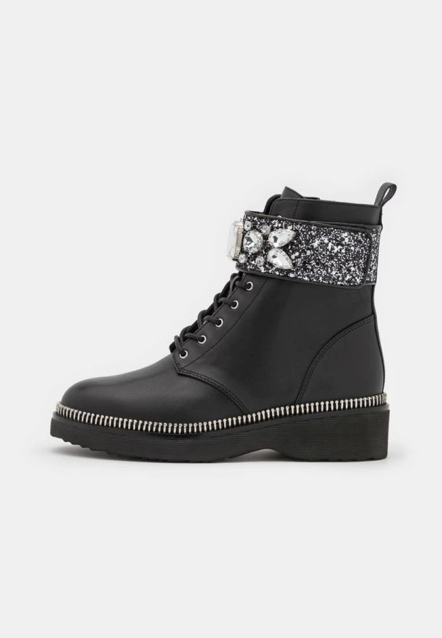 Wholesale Michael Michael Kors Haskell Boot Lace-Up Ankle Boots Black