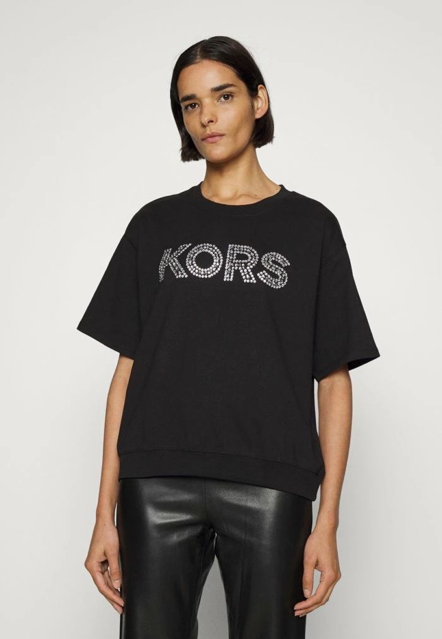 Wholesale Michael Michael Kors Print T-Shirt Black