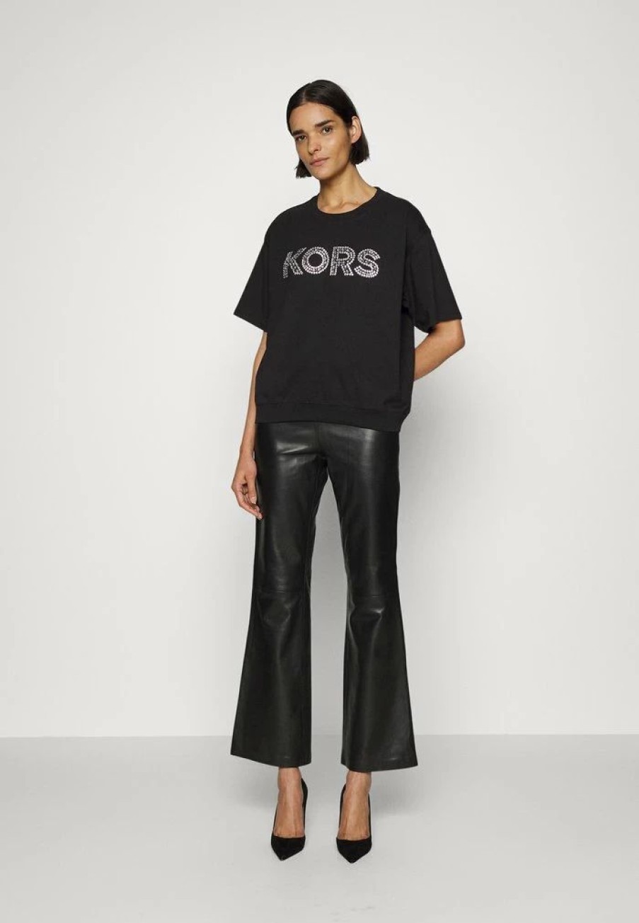 Wholesale Michael Michael Kors Print T-Shirt Black