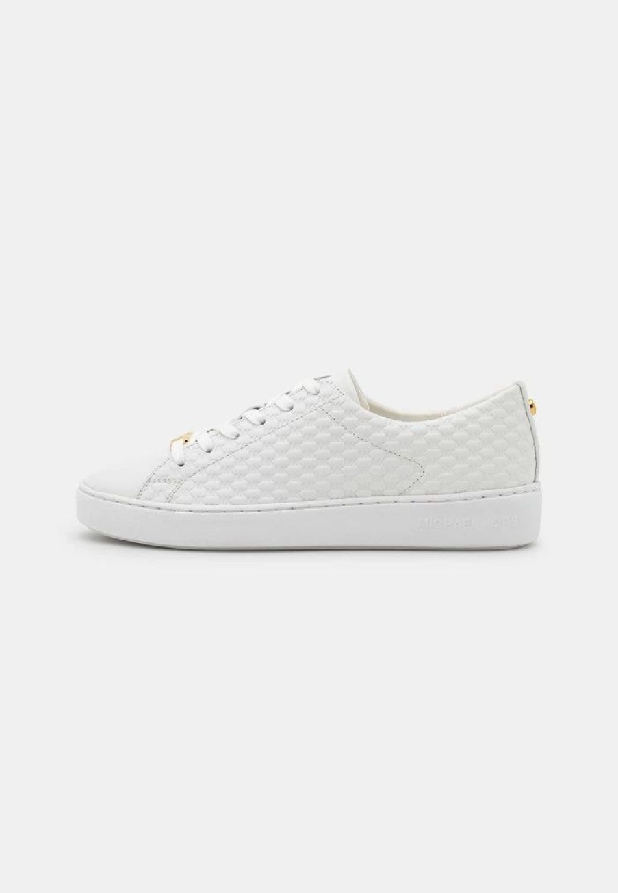 Clearance Michael Michael Kors Keaton Lace Up Trainers Optic White