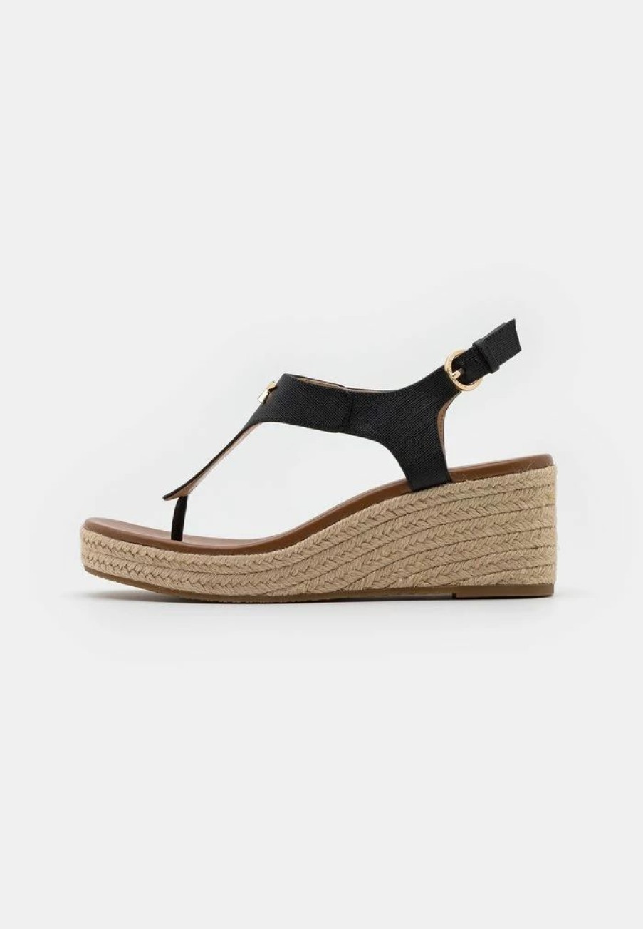 Online Michael Michael Kors Laney Thong Espadrilles Black