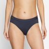 New Michael Michael Kors Logo Solids Belted Bikini Bottoms New Navy