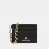 New Michael Michael Kors Jet Set Charm Id Card Holder Wallet Black