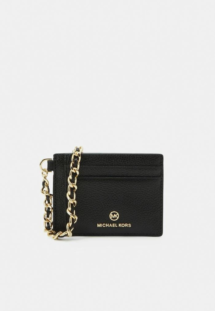 New Michael Michael Kors Jet Set Charm Id Card Holder Wallet Black