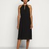 Clearance Michael Michael Kors Chain Neck Midi Dress Cocktail Dress / Party Dress Black