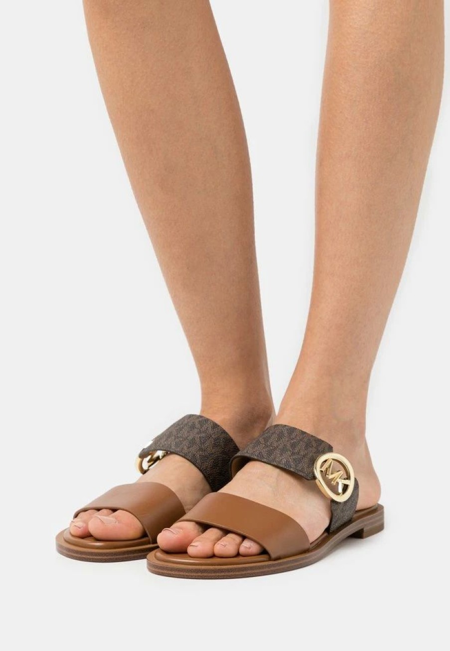 Clearance Michael Michael Kors Summer Mules Brown/Multi-Coloured