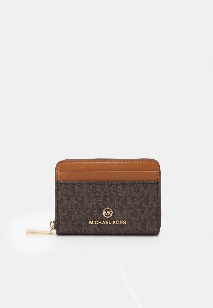 Wholesale Michael Michael Kors Jet Set Charm Coin Card Case Wallet Brown/Acorn