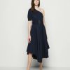 Clearance Michael Michael Kors One Shoulder Midi Dress Day Dress Midnightblue