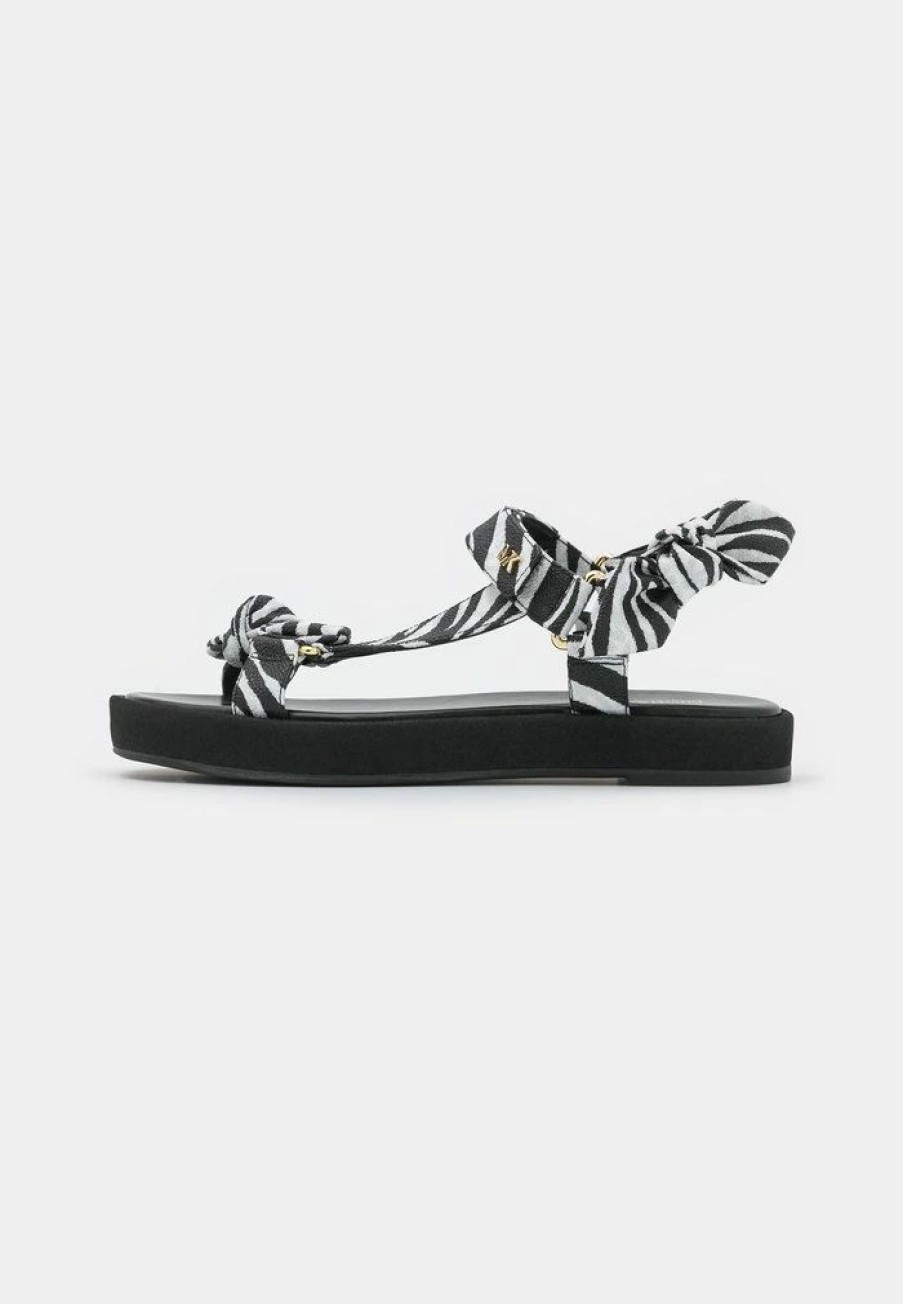 New Michael Michael Kors Phoebe Sandals Black/White