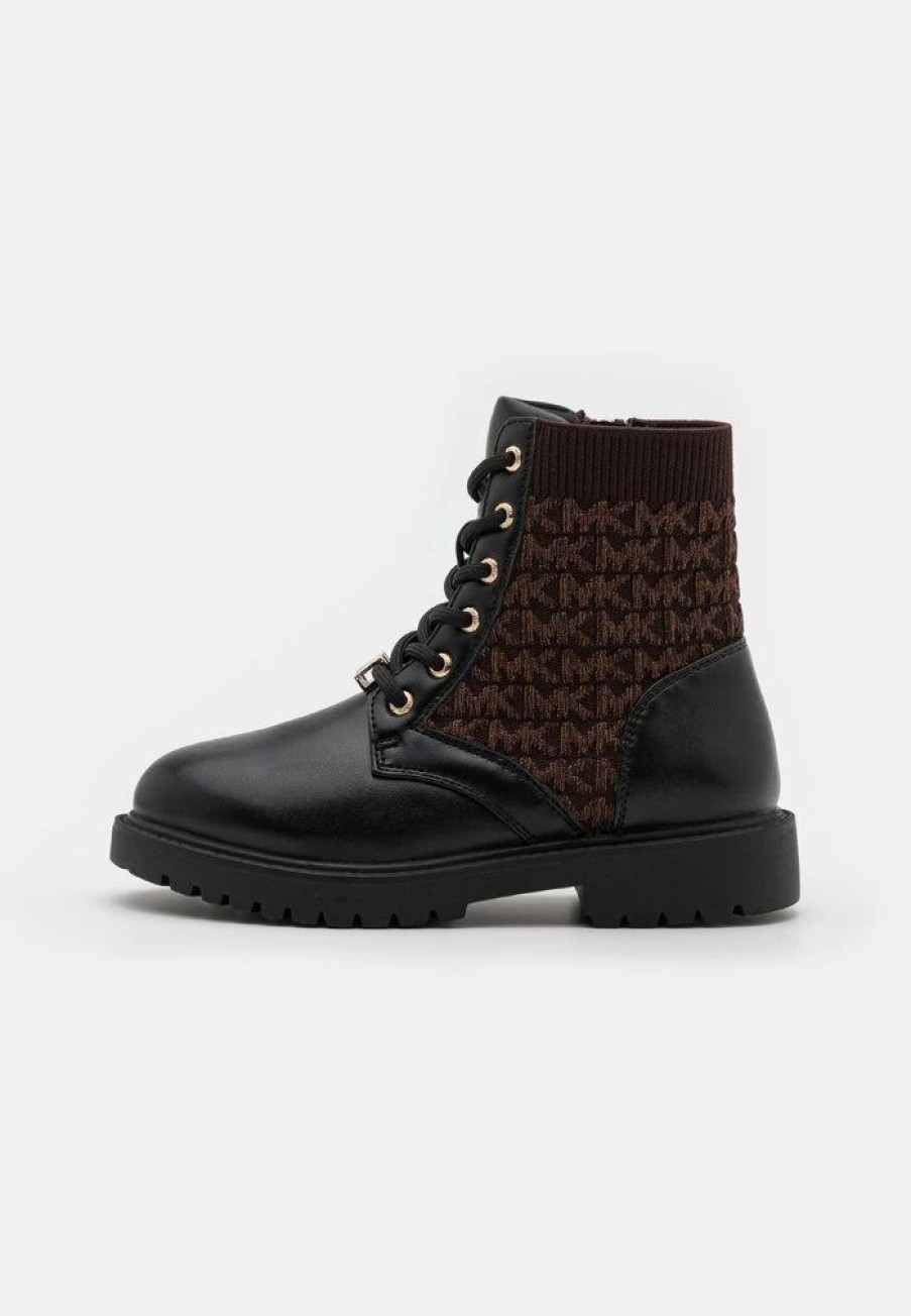 Best Michael Michael Kors Madeline Cohen Lace-Up Ankle Boots Brown