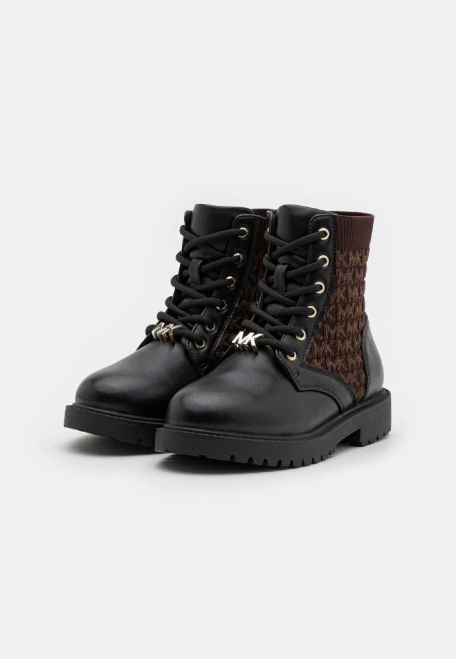 Best Michael Michael Kors Madeline Cohen Lace-Up Ankle Boots Brown