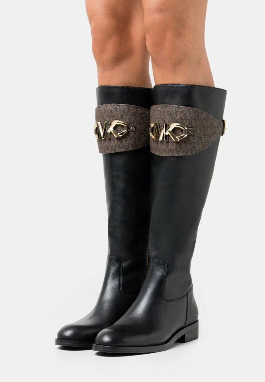 New Michael Michael Kors Izzy Boot Boots Black/Brown