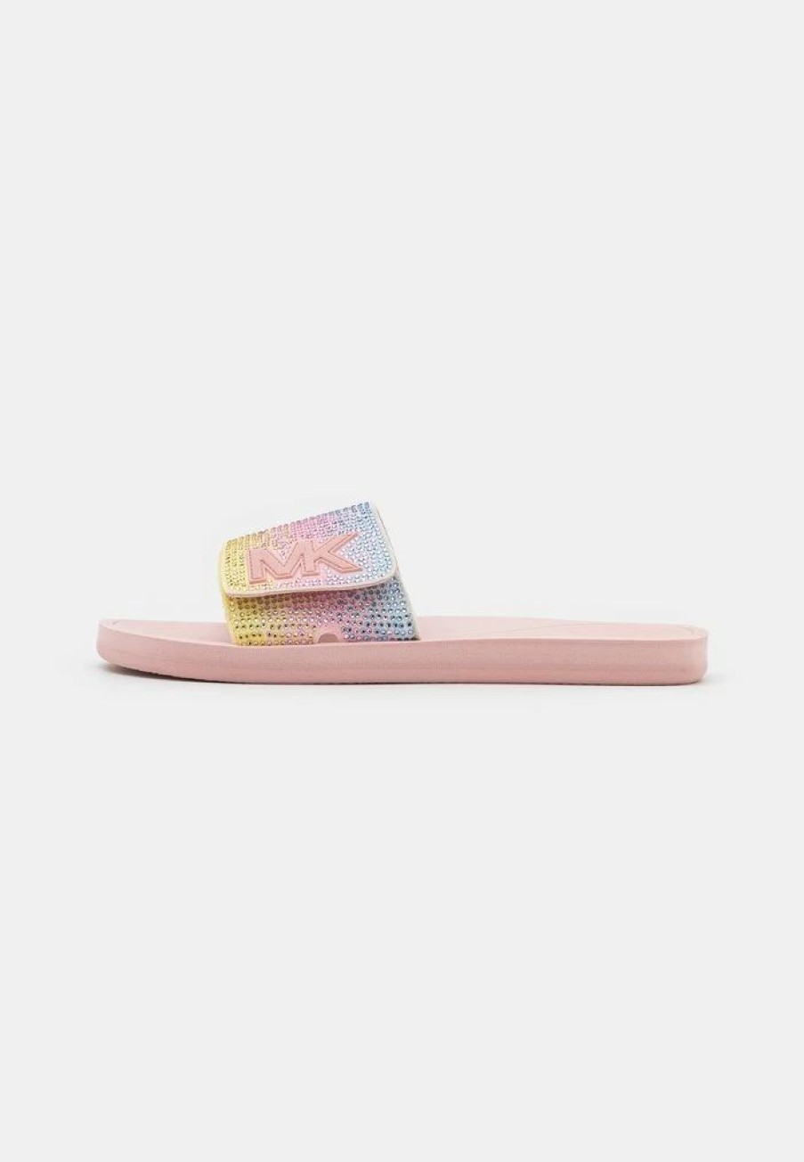 Online Michael Michael Kors Slide Mules Smokey Rose/Multi-Coloured