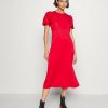 Clearance Michael Michael Kors Midi Dress Day Dress Crimson