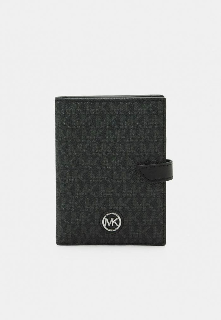 Best Michael Michael Kors Heritage Tab Passport Wallet Passport Holder Black