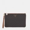 Online Michael Michael Kors Jet Charm Wristlet Clutch Brown