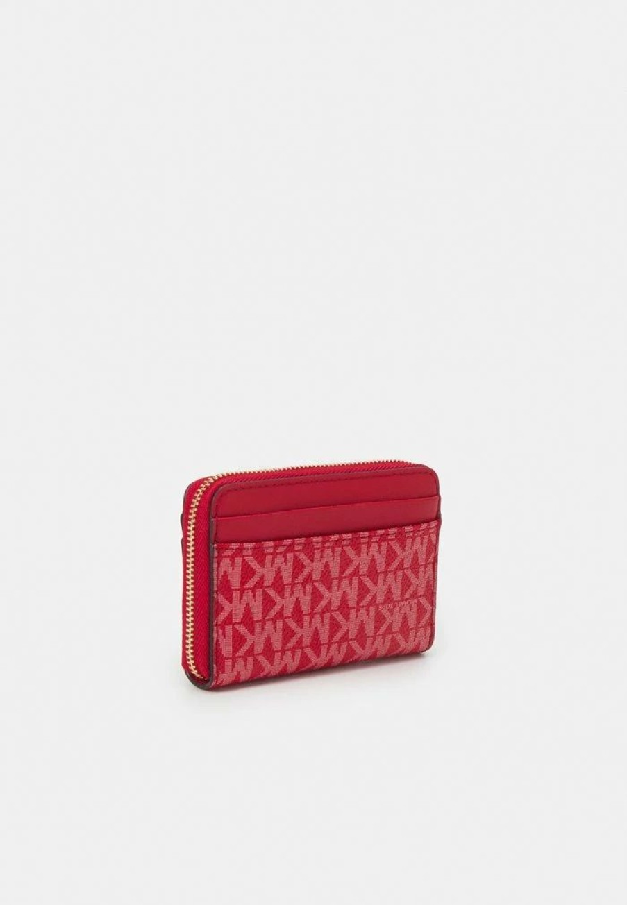 Clearance Michael Michael Kors Jet Set Coin Card Case Wallet Crimson