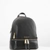 Clearance Michael Michael Kors Rhea Zip Backpack Small Rucksack Black