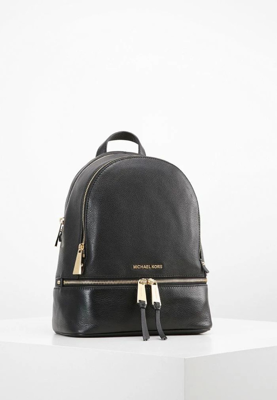 Clearance Michael Michael Kors Rhea Zip Backpack Small Rucksack Black