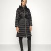 Best Michael Michael Kors Long Fitted Puffer Down Coat Black