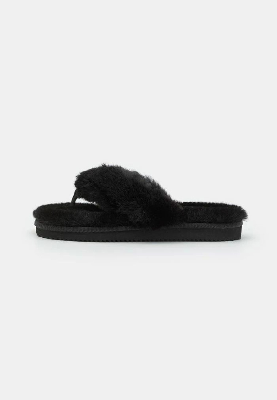 Online Michael Michael Kors Lala Thong Slippers Black