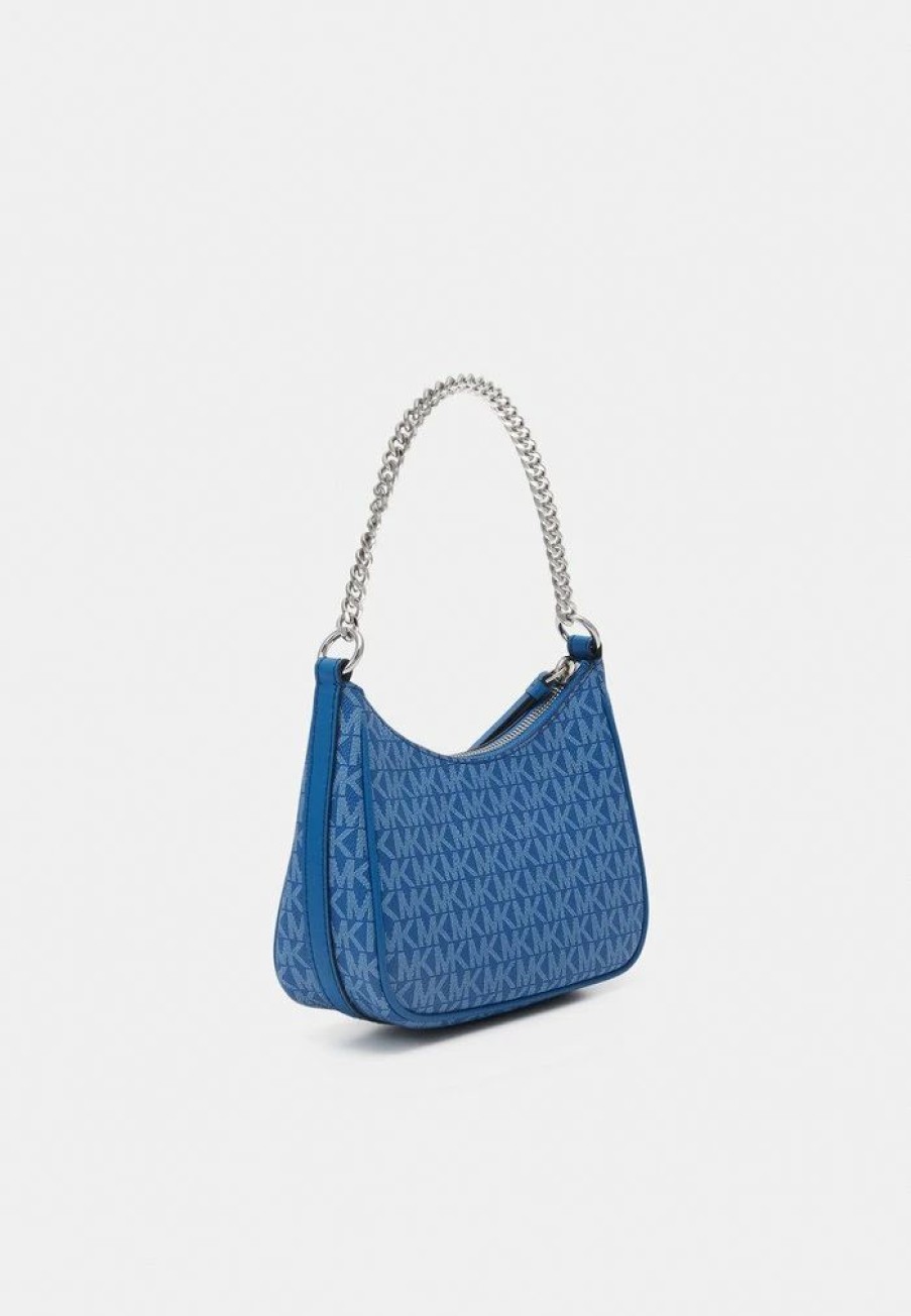 Clearance Michael Michael Kors Jet Chain Pouchette Handbag Heritge Blue