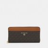 New Michael Michael Kors Jet Pocket Wallet Brown